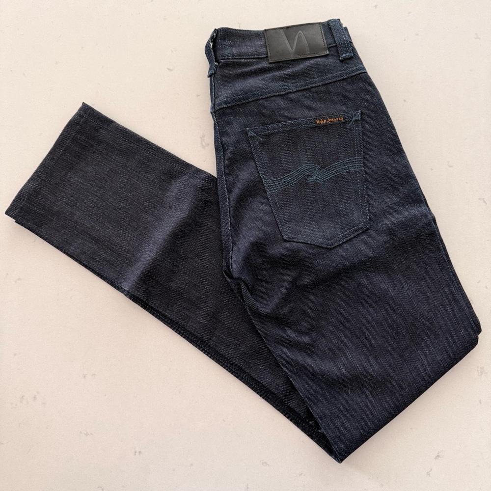 NWOT NUDIE JEANS GRIM TIM DEEP INDIGO JEANS IN DARK BLUE